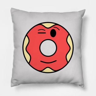 The Winking Donut Pillow