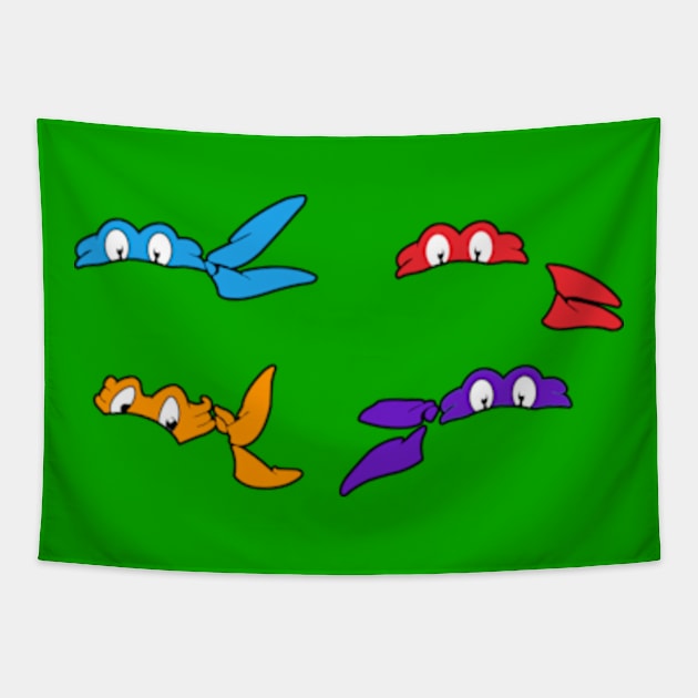 Ninja Turtles Masks Tapestry by LuisP96