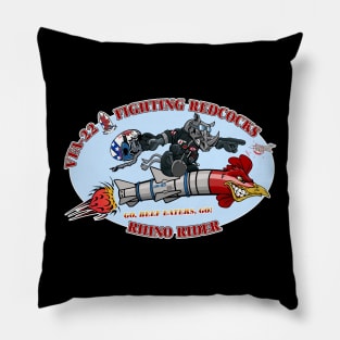 Fighting Redcocks Rhino Nose Art Pillow