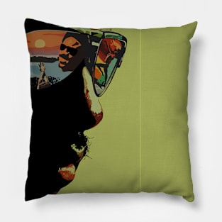 Stevie Wonder Retro Aesthetic 70s 80 Pillow