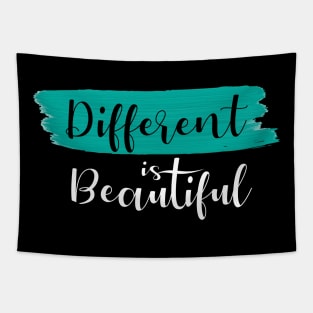 'Different Is Beautiful' Autism Awareness Shirt Tapestry