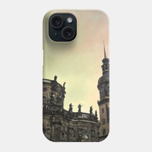 Beautiful Retro Photography from Dresden Germany sightseeing with rainbow sky Phone Case