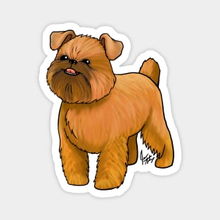 Dog - Brussell's Griffon - Natural Red Magnet