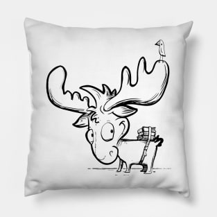 Big Headed Moose Pillow