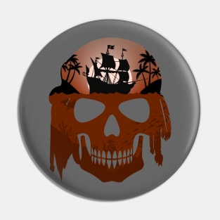 Pirate Captain Skull Pin