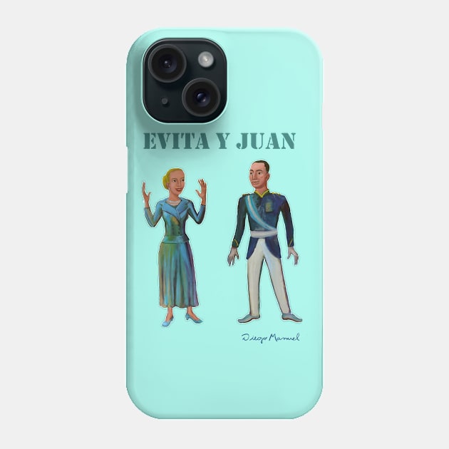 Evita and Juan Peron Phone Case by diegomanuel