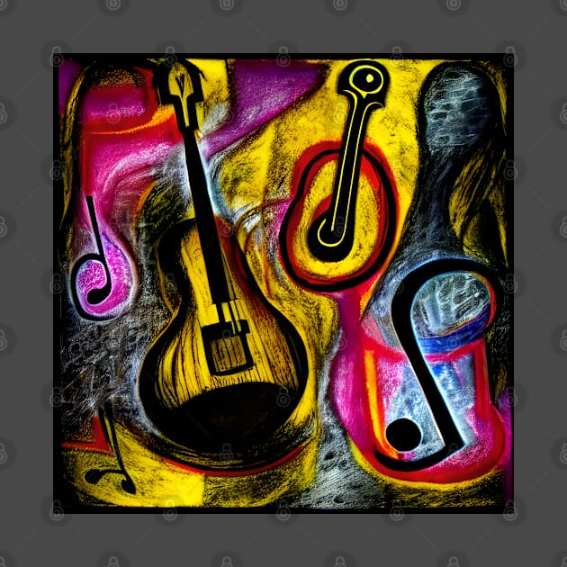 Abstract Image Of Musical Symbols by Musical Art By Andrew