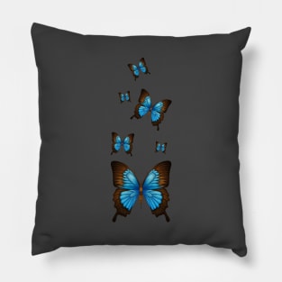 Blue Morpho Butterfly Lover Swarm Lepidoptera Entomology Pillow
