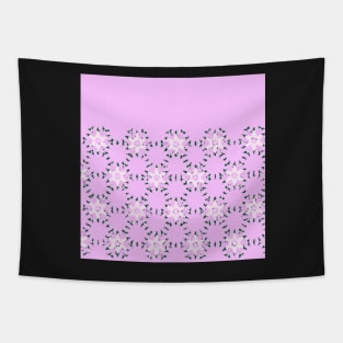 Pink Abstract Flower Pattern Tapestry