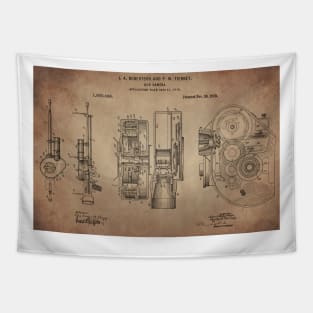 Vintage Gun Camera Patent Tapestry