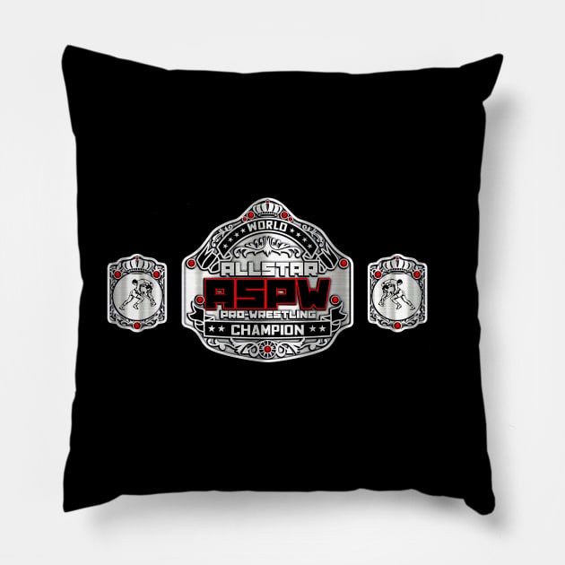 ASPW WORLD WRESTLING HEAVYWEIGHT CHAMPIONSHIP Pillow by ASPW EFED SHOPZONE