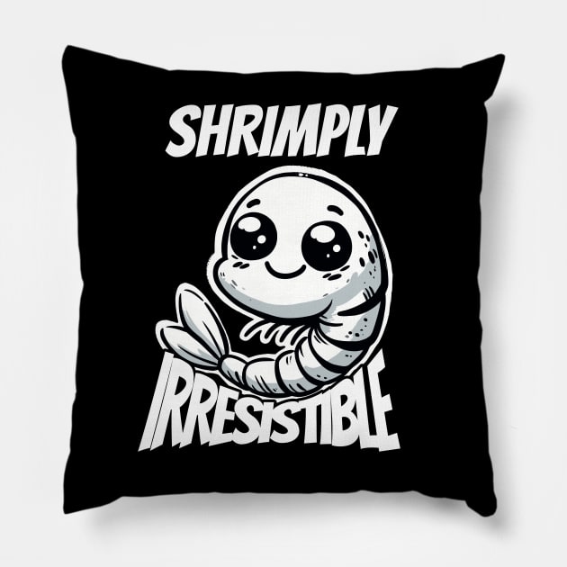 Shrimply Irresistible Shrimp Pillow by DoodleDashDesigns