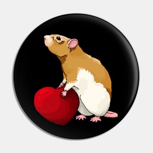 Valentine's Day Rat Pin