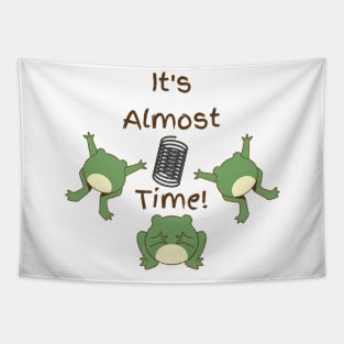 It's Almost Spring time Frog Tapestry