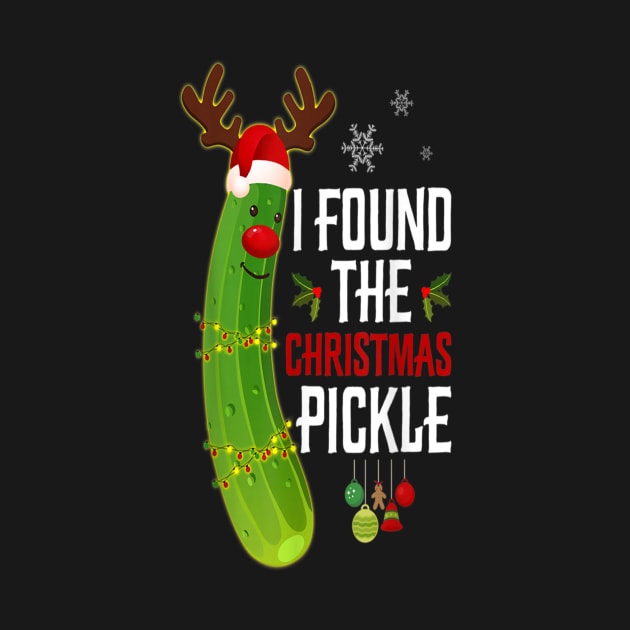 I Found The Christmas Pickle Funny Santa Pickle Xmas Lights by Brodrick Arlette Store