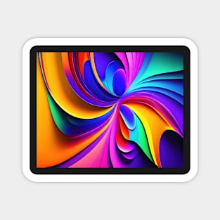 Bright colourful random swirls illustration Magnet