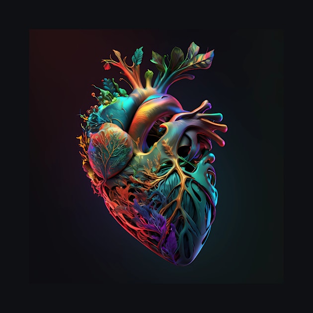 Anatomical heart - trippy style by pixnsheezy