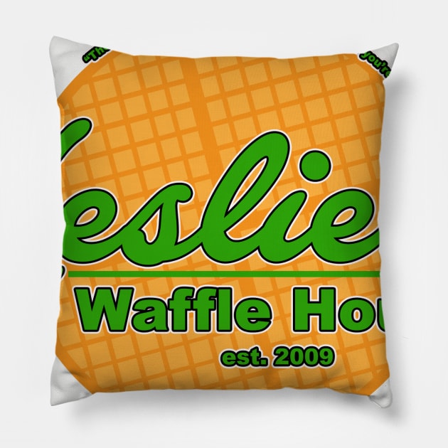 Leslie's Waffle House Pillow by The Bandwagon Society
