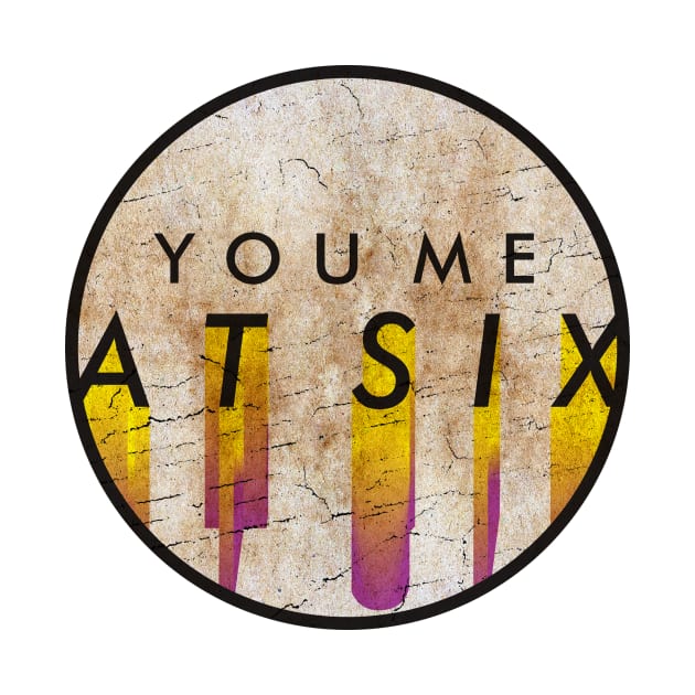 You Me At Six - VINTAGE YELLOW CIRCLE by GLOBALARTWORD