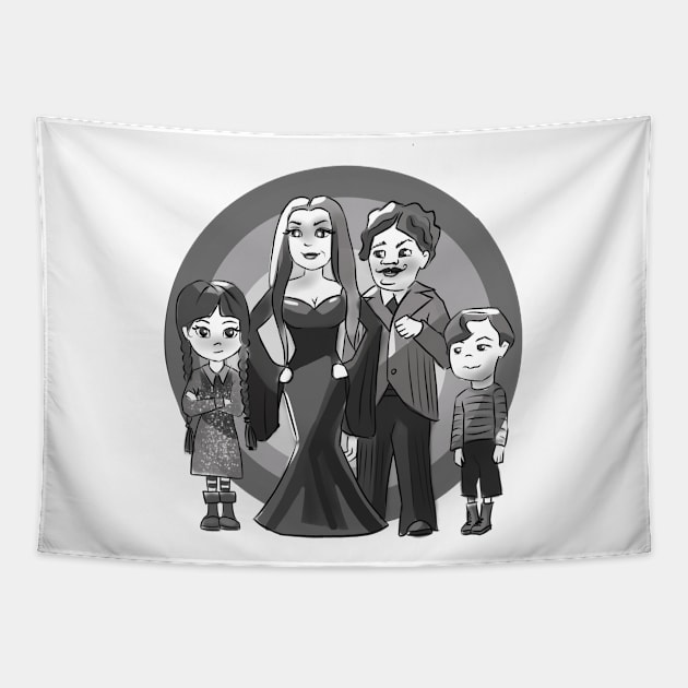 Addams family Tapestry by JulietFrost