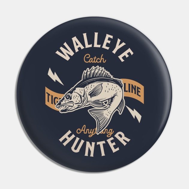 Walleye Hunter Pin by fishindecals