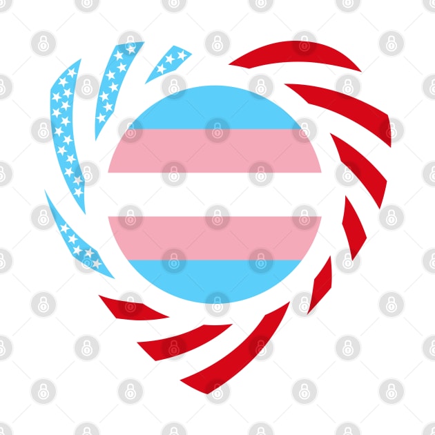 Rainbow Murican Patriot Flag Series (Blue, Pink & White Heart) by Village Values
