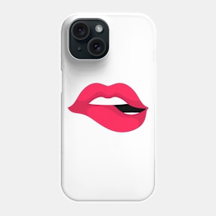 Shiny Pink Lips Bite Phone Case