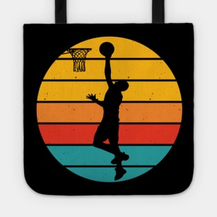 Basketball slam dunk retro vintage Tote