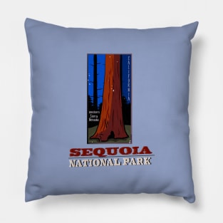 Sequoia National Park Retro Pillow