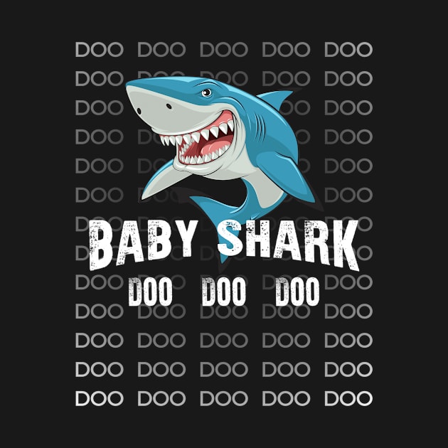 Baby Shark Shirt Doo Doo Matching Family Shark T-Shirt by Adamita