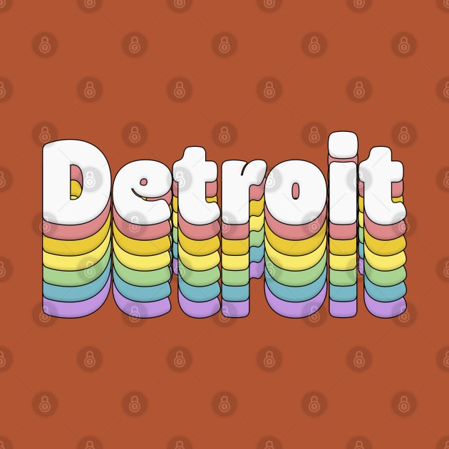 Detroit, Michigan // Retro Typography Design by DankFutura