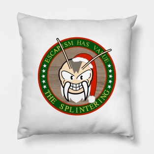 The Splintering Santa Chomp Logo Pillow