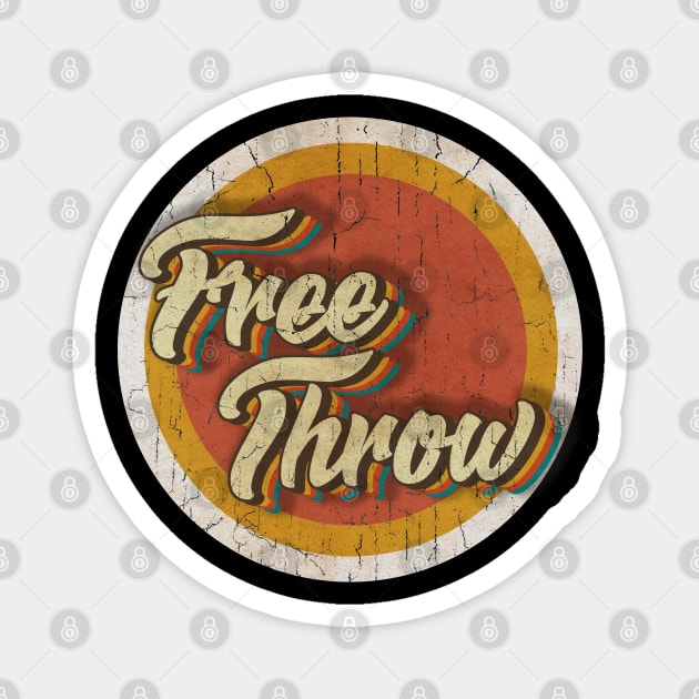 circle vintage Free Throw Magnet by KewanAlasStore