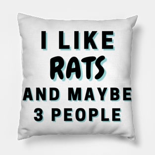 I Like Rats And Maybe 3 People Pillow