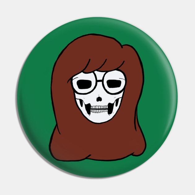 Daria Skull Pin by TheDeathOfMyChildhood1