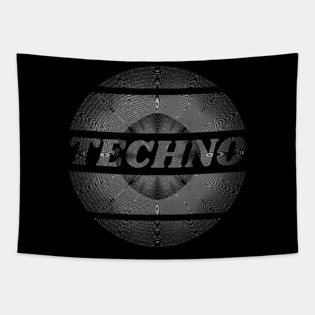 Black and white Techno Tapestry by Bailamor