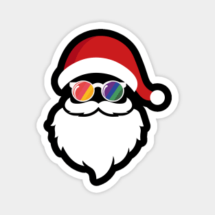 LGBT Gay Pride Santa Claus Face Christmas Rainbow Flag Cute Magnet