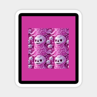 Pink Ghost Halloween 3D Magnet