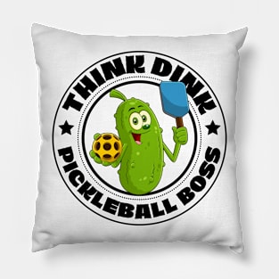 Pickle Think Dink Pickleball player Pillow