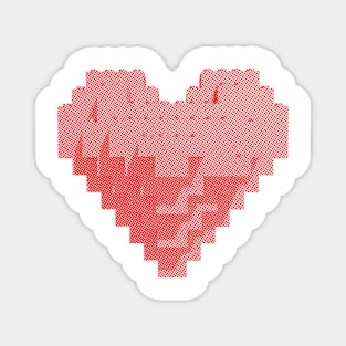 Red dote heart Magnet