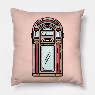 Line art of a Jukebox Pillow