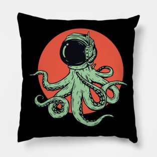 Alien octopus in space Pillow