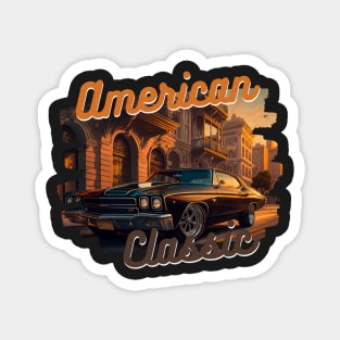 American Classic Car Inspired by the Chevy Chevelle Magnet