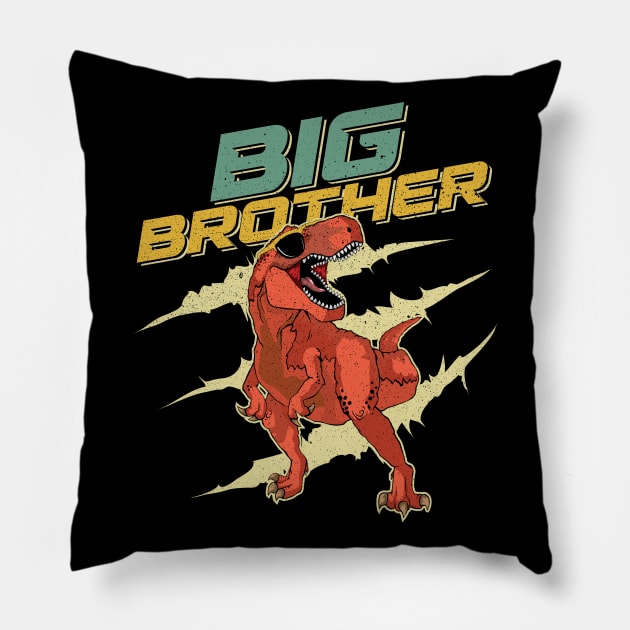 Big Brother Dinosaur Trex Pillow by aneisha