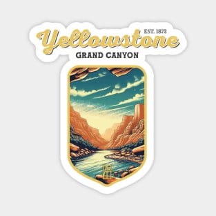USA - NATIONAL PARK - YELLOWSTONE Grand Canyon of the Yellowstone - 6 Magnet