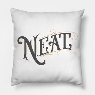 "Neat" Vintage Lettering Pillow