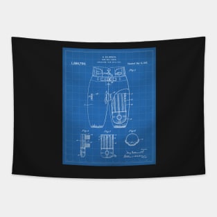 Football Pants Patent - Football Art - Blueprint Tapestry