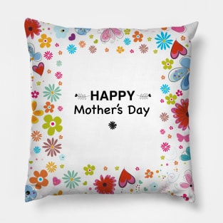 Colorful flowers frame Pillow