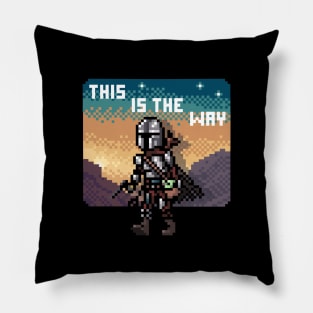 space warrior retro video game Pillow