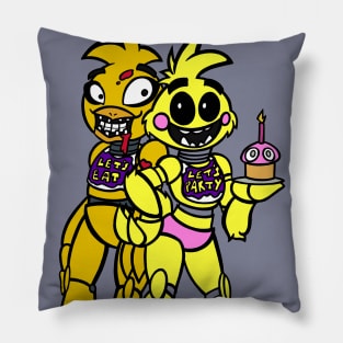 fnaf chica Boobs?!?!?!?!? meme Throw Pillow for Sale by papa-zoinks